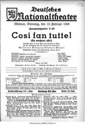 Cosi fan tutte! (So machens alle!)