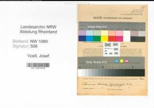 Entnazifizierung Josef Voell , geb. 06.09.1905 (Polizist)