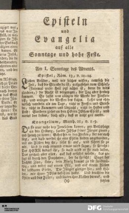 Episteln und Evangelia.