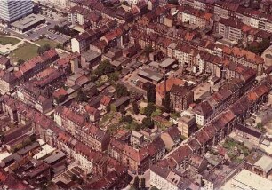 Luftbildaufnahmen von Karlsruhe. Südstadt - Gesamtbild