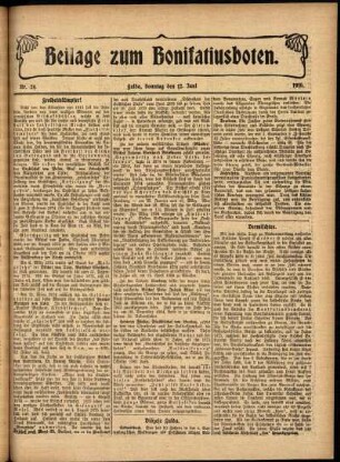Zweite Ausgabe vom Sonntag, den 12. Juni 1910.