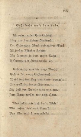6. Sehnsucht nach dem Tode
