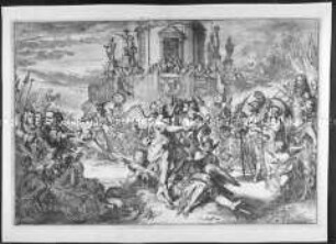 Blatt (5) aus "Schouburgh der Nederlandse Veranderingen..." - Geschichte der Vereinigten Provinzen der Niederlande in Form von "historischen Sinnbildern"