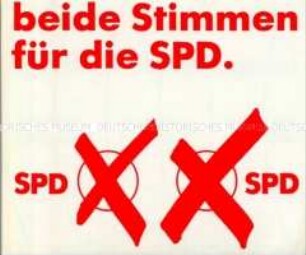 Wahlkampf-Aufkleber der SPD
