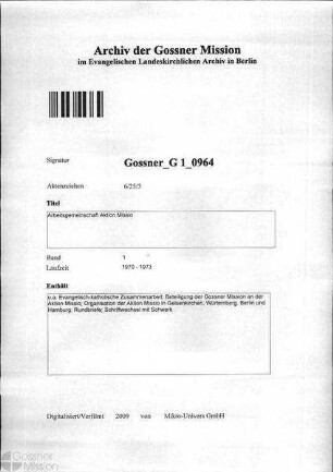 Arbeitsgemeinschaft Aktion Missio