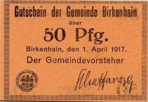 Gutschein - 50 Pfennig