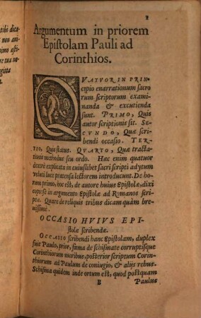 Commentarius In Vtramqve Epistolam Pavli Apostoli Ad Corinthos, [1]