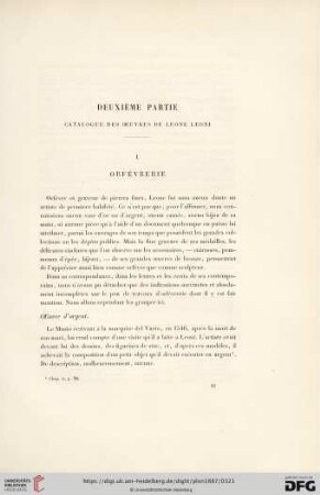 I: Orfévrerie