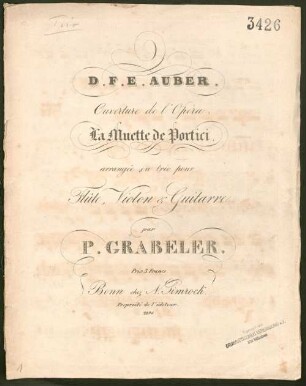 Ouverture de l'opéra: La muette de Portici