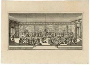 Riesengemach beim Empfang Maria Josephas im Dresdener Schloss 1719