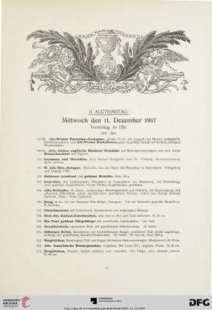 II. Auctionstag (Nr. 187-474)