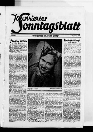 Illustriertes Sontagsblatt. 1938-1941