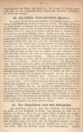 45. Die hessische Universitätsstadt Marburg.