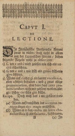 Capvt I. De Lectione.