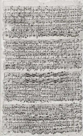 Eingangschor (T. 41-84). Blatt 1v der Partitur