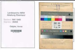 Entnazifizierung Annie Gelpke , geb. 20.08.1902 ()