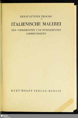 Italienische Malerei des vierzehnten und fünfzehnten Jahrhunderts