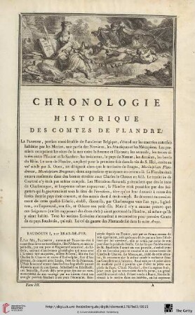 Chronologie historique des comtes de Flandre
