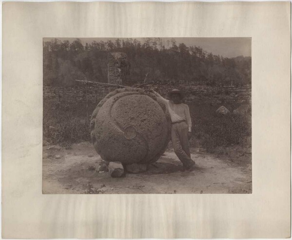 Altar 4, upper side. (Young man standing next to it.)