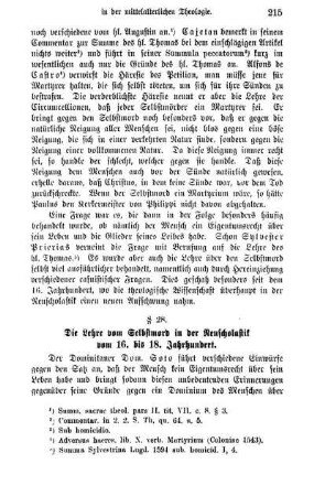 § 28. Die Lehre vom Selbstmord in der Neuscholastik vom 16. bis 18. Jahrhundert.