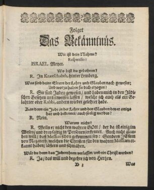Folget das Bekänntnüs