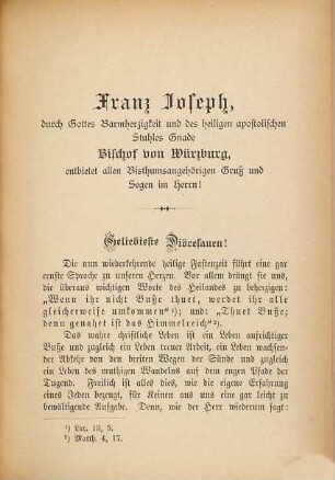 Hirtenbriefe : (von Würzburg), 1895