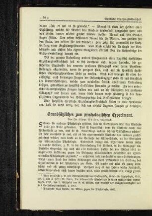 Grundsätzliches zum psychologischen Experiment