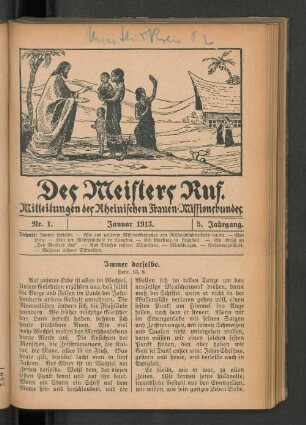 Nr. 1. Januar 1913.