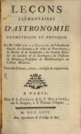 Leçons élémentaires d'astronomie