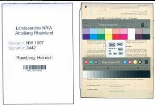 Entnazifizierung Heinrich Roesberg , geb. 19.02.1912 (Vers.Angestellter)
