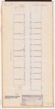 Reichsluftfahrtministerium, Berlin: Teilgrundriss L2 (2. OG) 1:100