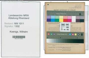 Entnazifizierung Wilhelm Koenigs , geb. 06.04.1907 (Kleiderfabrikant)