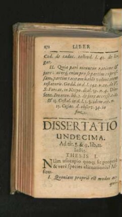 Dissertatio Undecima.