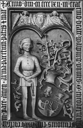 Erfurt, Augustinerkirche St. Philippus und Jakobus, Grabplatte Dietrich Brun (gest. 1462), Zuschreibung unklar; Meister des Severi-Taufsteins