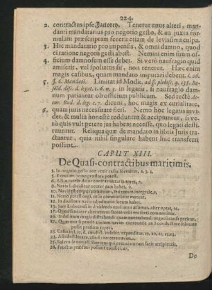 Caput XIII. De Quasi-contractibus maritimis.