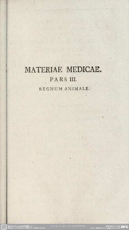 Pars III. Regnum Animale