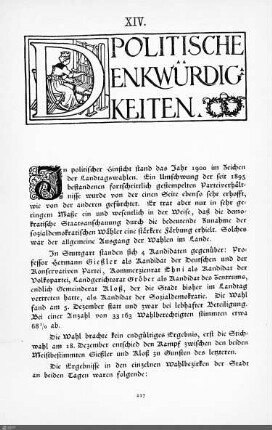 Politische Denkwürdigkeiten.