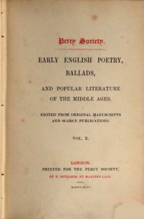 Percy Society. 10. 1844