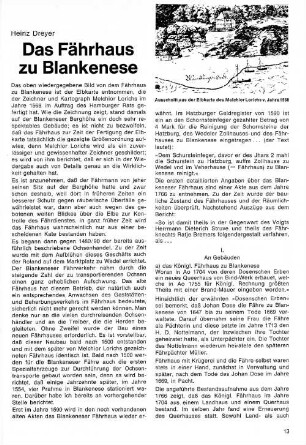 Das Fährhaus zu Blankenese
