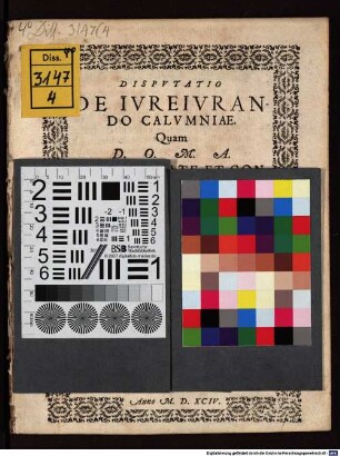 Disputatio de iureiurando calumniae