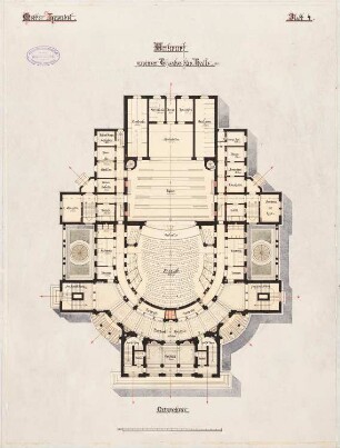 Stadttheater, Halle/Saale: Grundriss EG