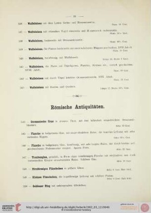 Römische Antiquitäten (Nr. 544-566)