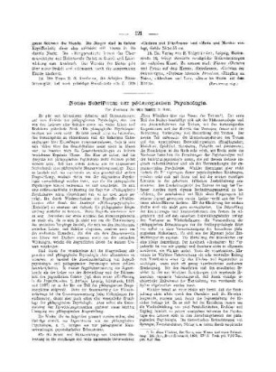 Neues Schrifttum zur pädagogischen Psychologie