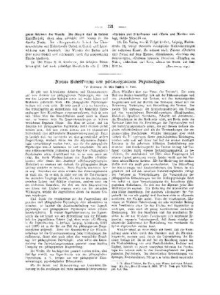 Neues Schrifttum zur pädagogischen Psychologie