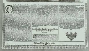 Annaberg: Ansicht der 1664 abgebrannten Stadt während des Brandes
