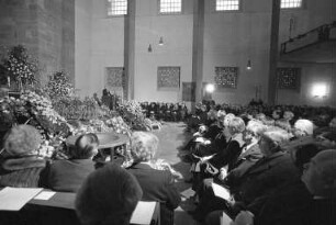 Trauerfeier für den verstorbenen Justizminister a.D. Dr. Traugott Bender in der Evangelischen Stadtkirche Karlsruhe