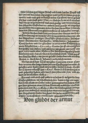 Von glübdt der armut