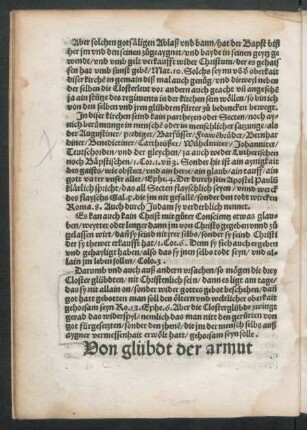 Von glübdt der armut