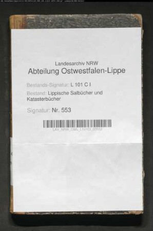 Meßbuch der Bauerschaft Wellentrup von 1817