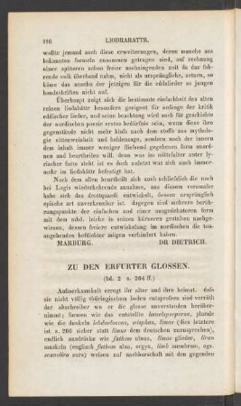 Zu Den Erfurter Glossen.